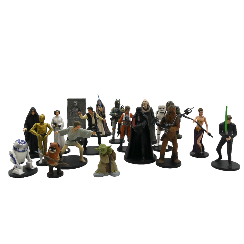 Lot of 19 Disney Star Wars Mega Figures Playset Collectible Various FigurIne